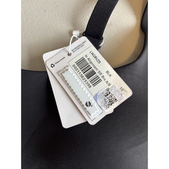 Lululemon Black In Alignment Straight Strap Bra Size 10 NWT - Picture 3 of 3